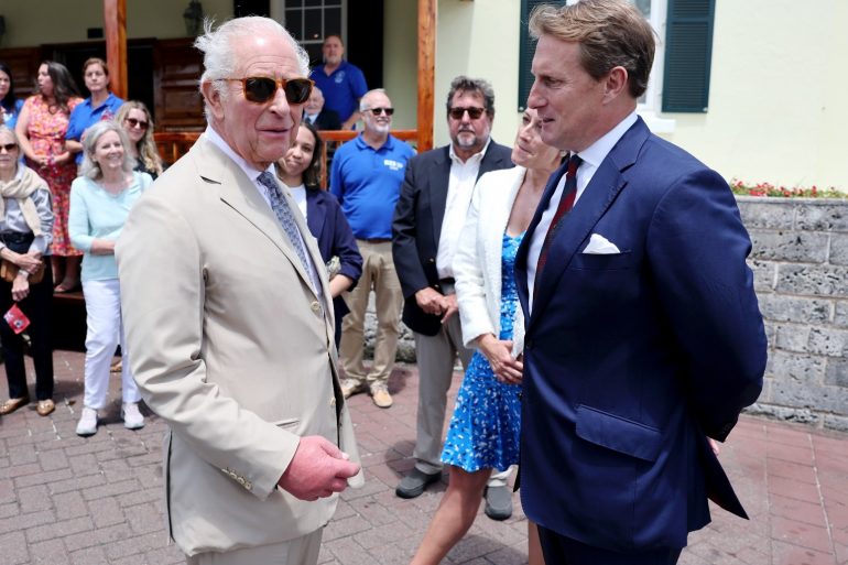 Hundreds Of School Children And Islanders Welcome The King To Bermuda